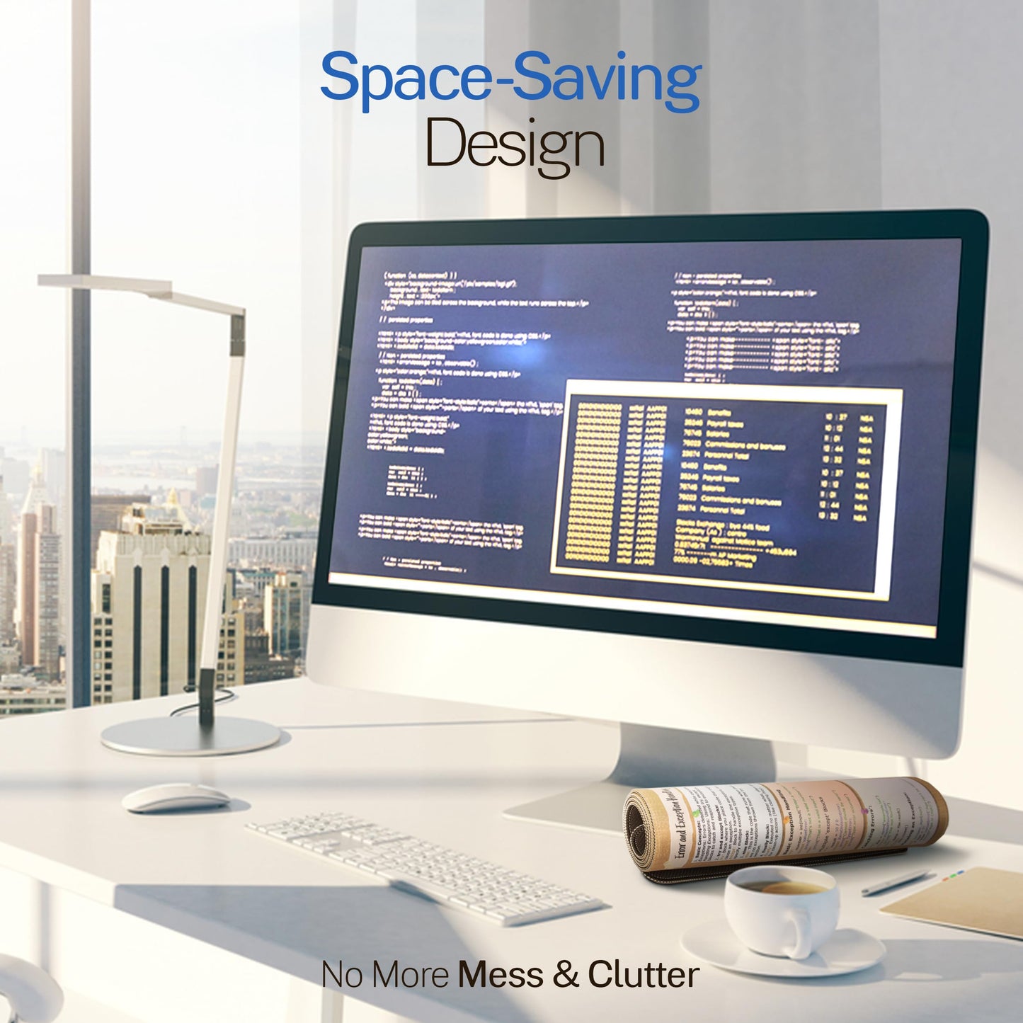 Python Programming Cheat Sheet Desk Mat - Large Mouse Pad with Complete Code Reference (31.5" x 11.8") - Professional Coding Guide Mousepad