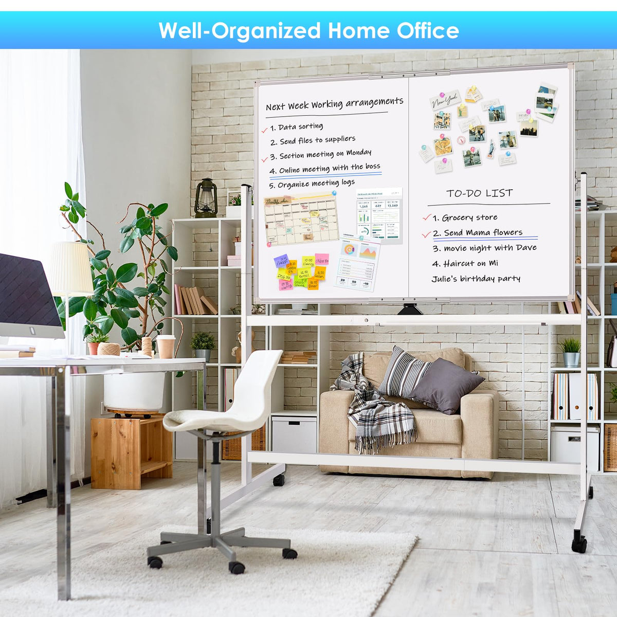 Maxtek Rolling Whiteboard 48 x 36