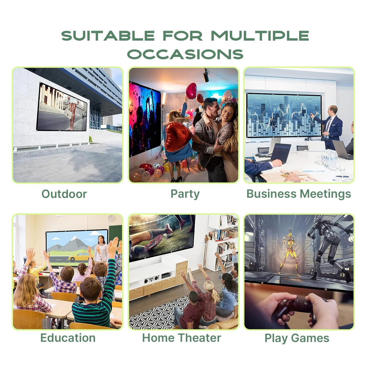 AAJK 80inch Projector Screen