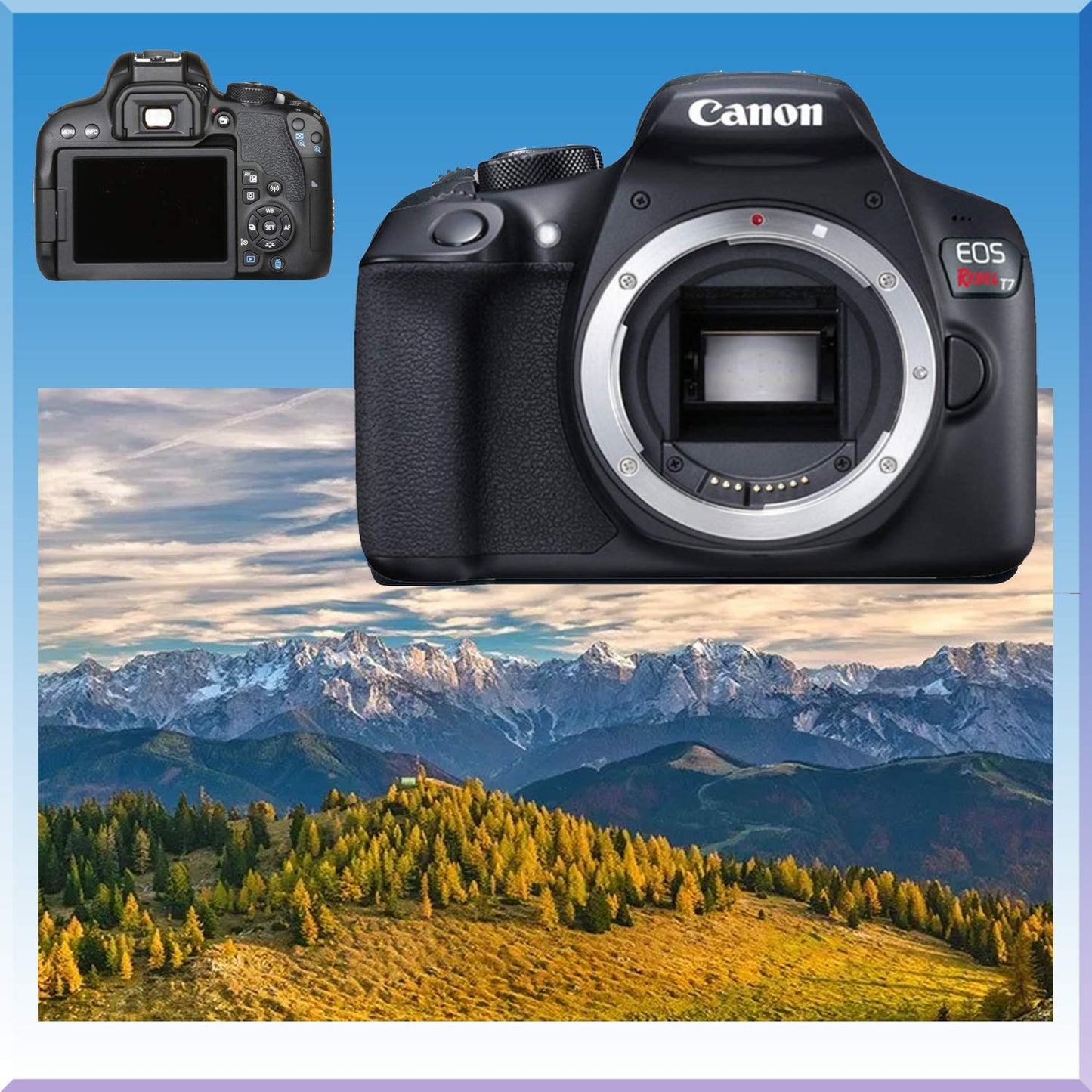 Canon EOS Rebel T7 DSLR Camera with 18-55mm EF-s f/3.5-5.6 is II Lens & EF 75-300mm f/4-5.6 III Lens + 32GB High Speed Memory + Shoulder Bag + Tripod + Full Accessory Bundle
