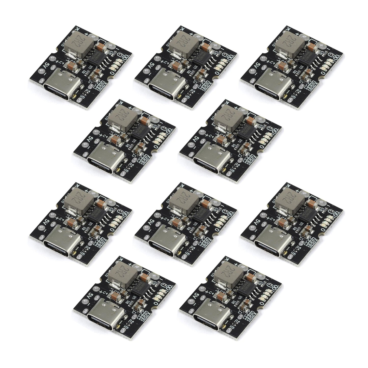 Type-C USB 5V 2A Step-Up Power Boost Converter Module Lithium Battery Charging Protection Board Module 4.2V/4.35V 10pcs