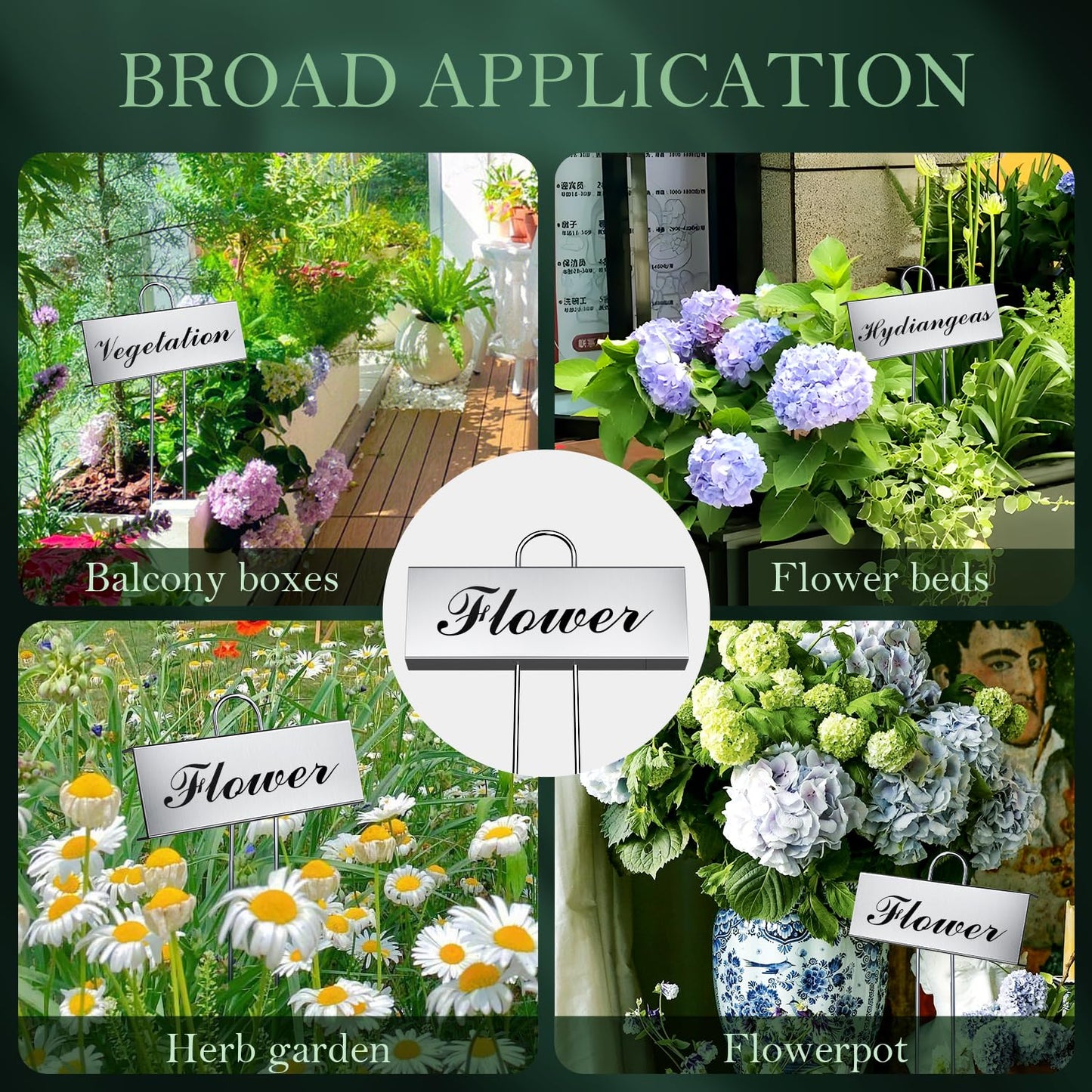 30 Pack Metal Plant Labels for Outdoor Garden Waterproof Plant Markers