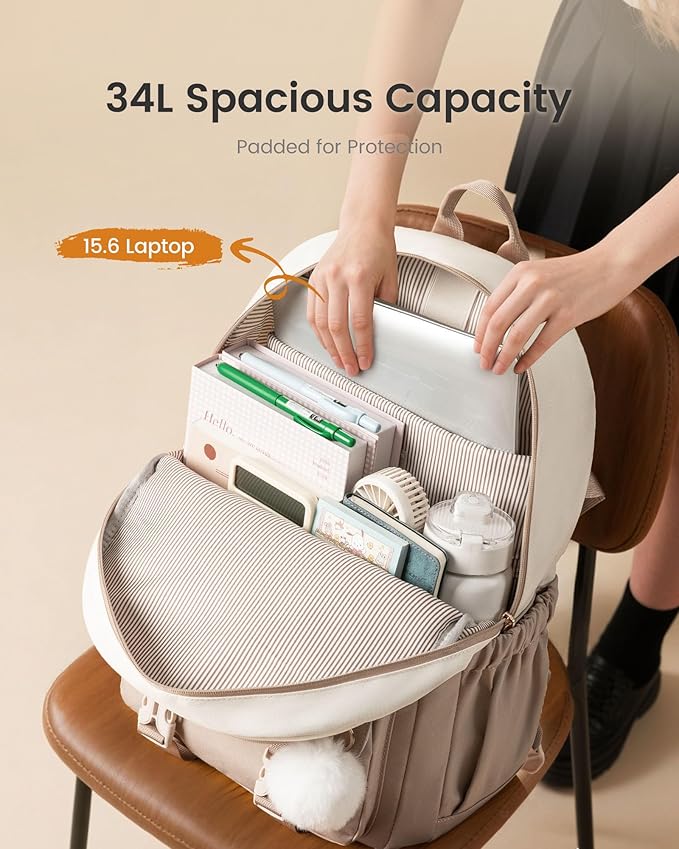 Aesthetic Backpack with Large Cup Holder
