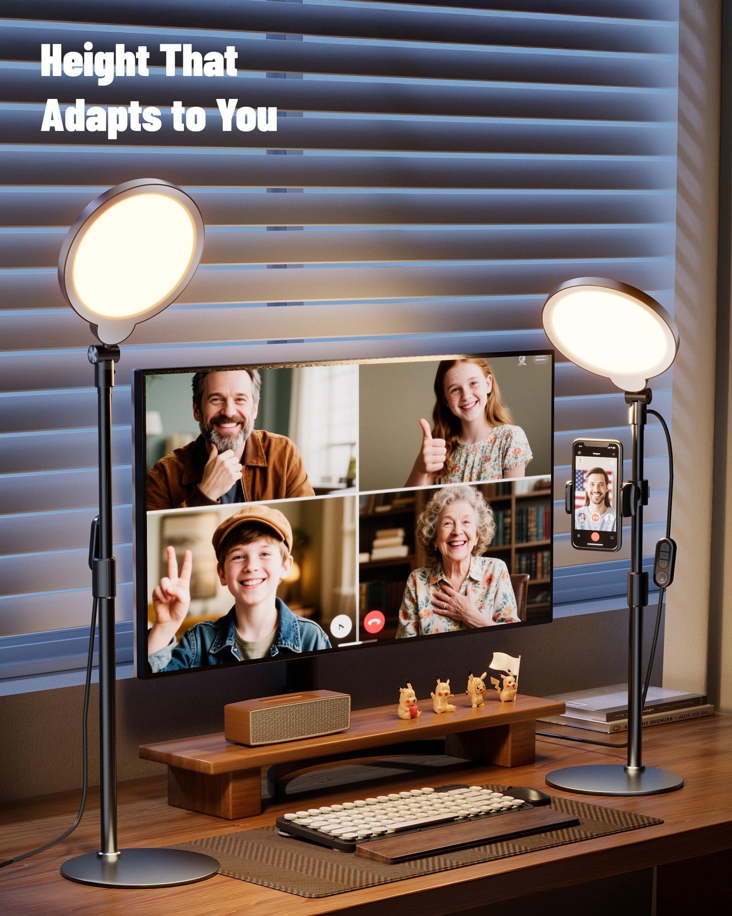 Desk Ring Light with Stand