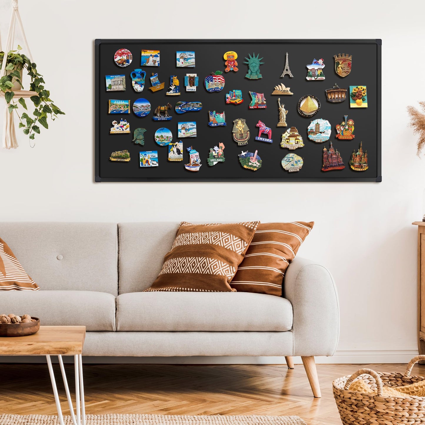SELEAD Magnetic Chalkboard 48 x 24 Inches, Black Aluminum Frame