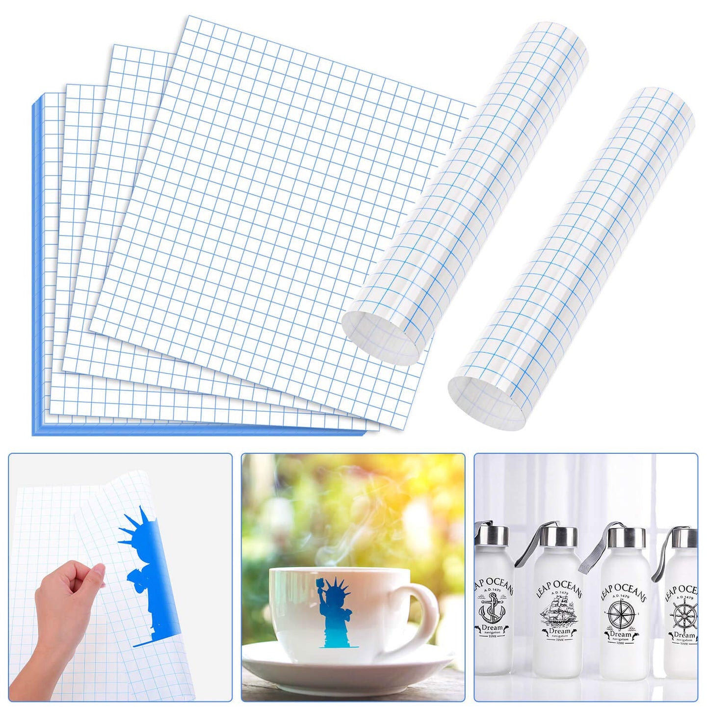 Transfer Tape, 20 Pack Transfer Tape Clear Contact Paper