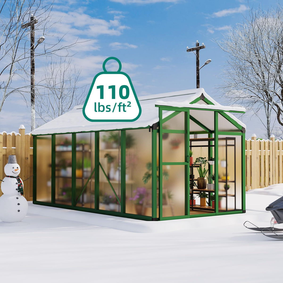 Garvee 6x10 FT Greenhouse Aluminum
