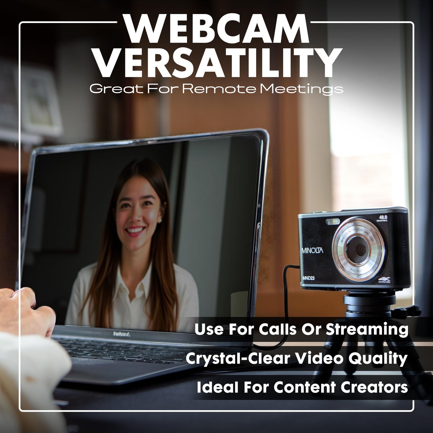 Minolta 48MP Digital Camera with Rear Selfie Lens