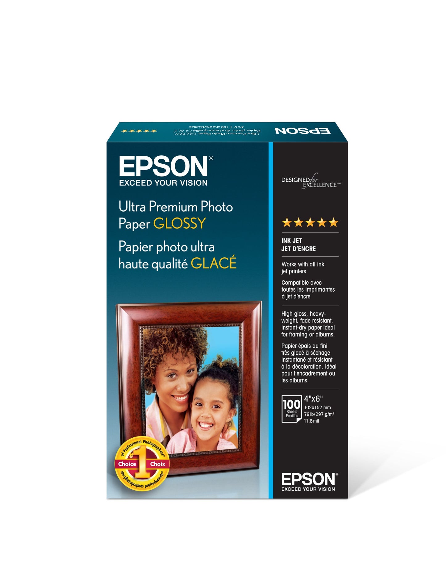Epson Ultra Premium Photo Paper Glossy  4" x 6" (100 sheets)