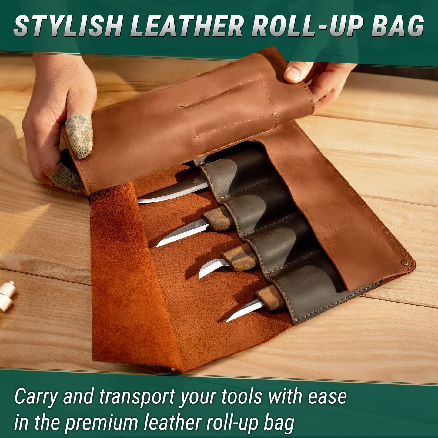 Deluxe Wood Carving Kit S18X - Wood Carving Knife Set - Spoon Carving Tools Set - Whittling Knives