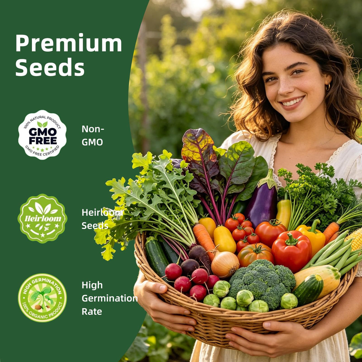 Fall Winter Vegetable Heirloom Seeds-20,000+ High Yield Garden Seeds
