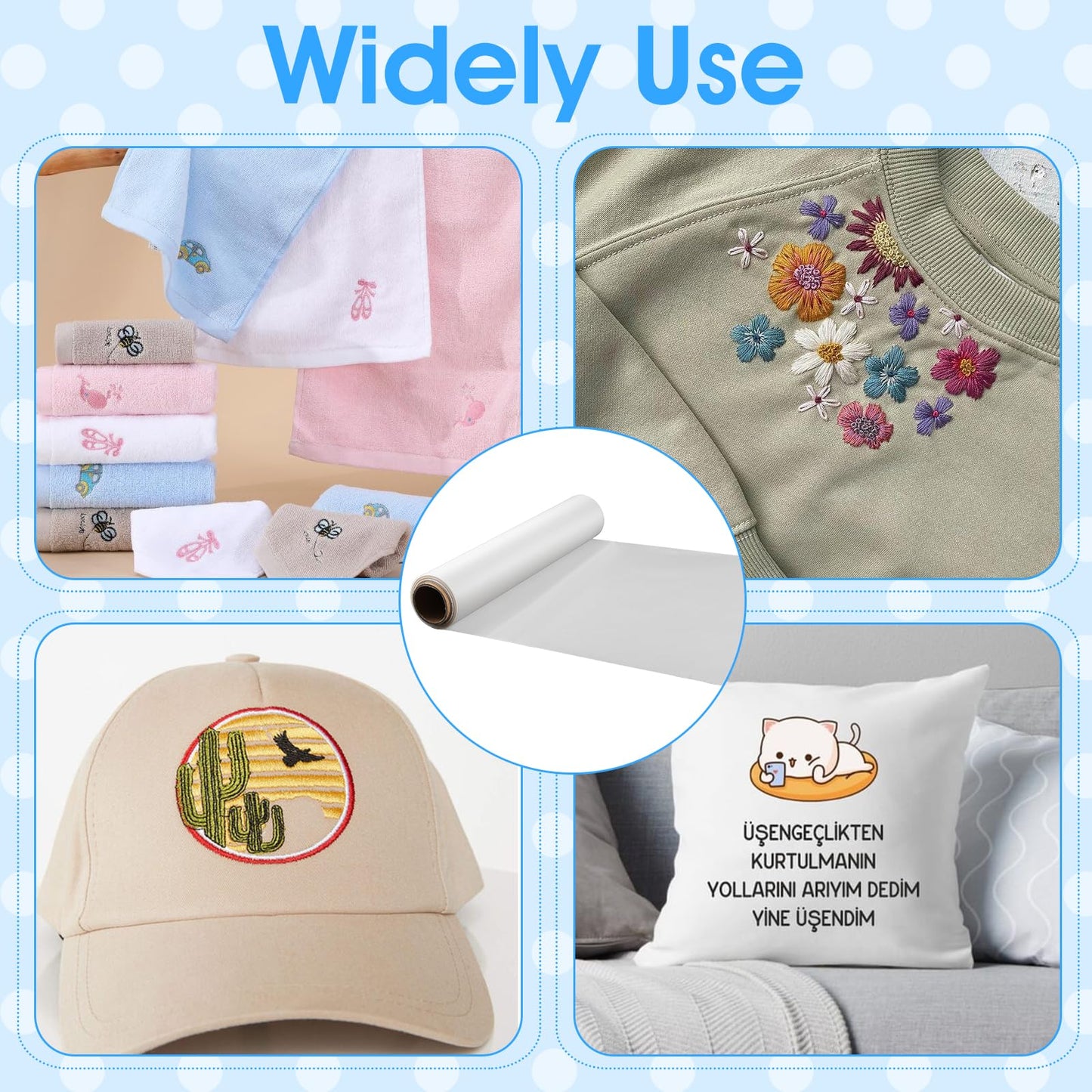 Iron On Fabric Adhesive Patches Film- Double Sided Fusible Interfacing