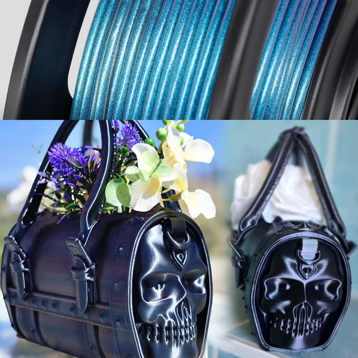 Tecsonar Chameleon TPU Filament 1.75mm, 250g（0.25kg), TPU Chameleon Color Blue