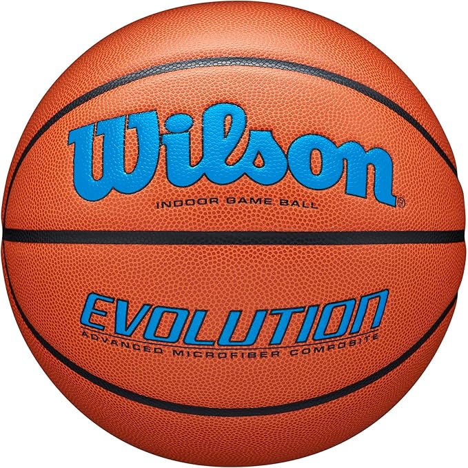 WILSON Evolution Indoor Game Basketballs - Size 5, Size 6 and Size 7