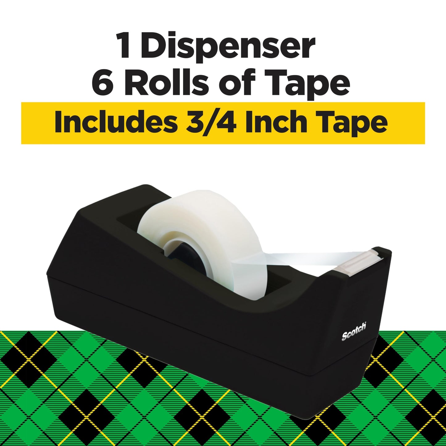 Scotch Magic Tape with Scotch Desktop Dispenser, 6 Rolls of 3/4" x 1000"