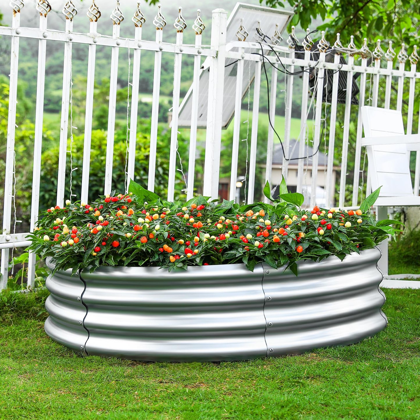 2 Pack 2×2×1ft Galvanized Raised Garden Bed