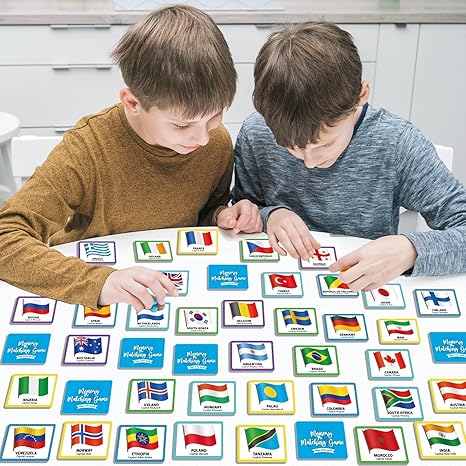 Memory Matching Game Flags of The World