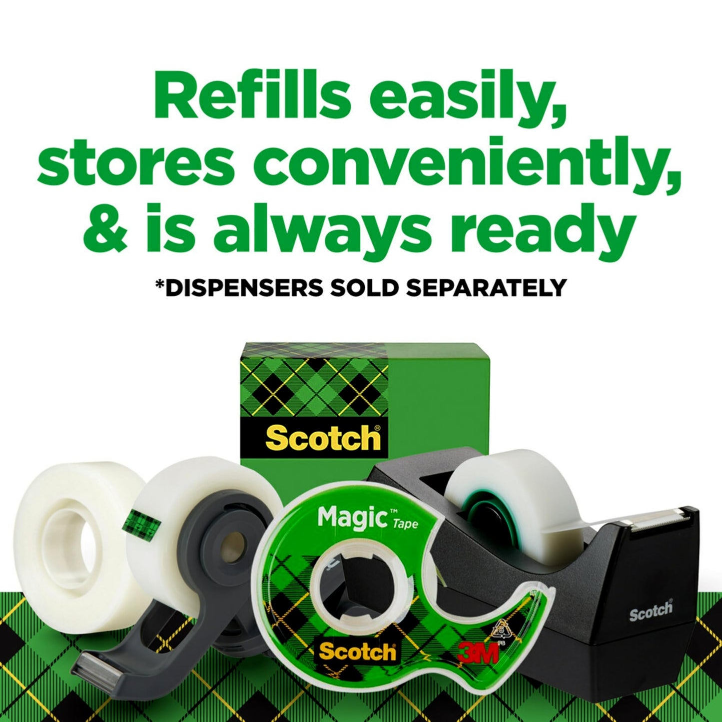 Scotch Magic Tape with Scotch Desktop Dispenser, 6 Rolls of 3/4" x 1000"
