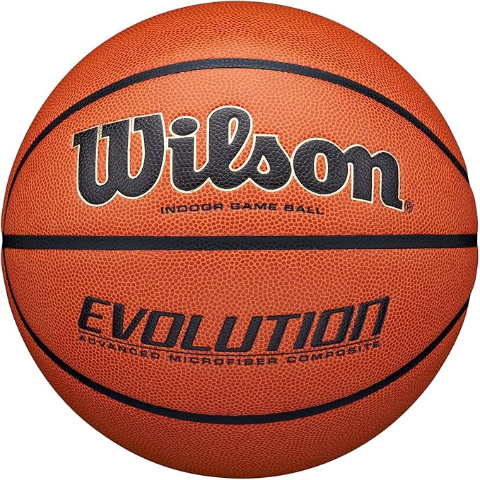 WILSON Evolution Indoor Game Basketballs - Size 5, Size 6 and Size 7