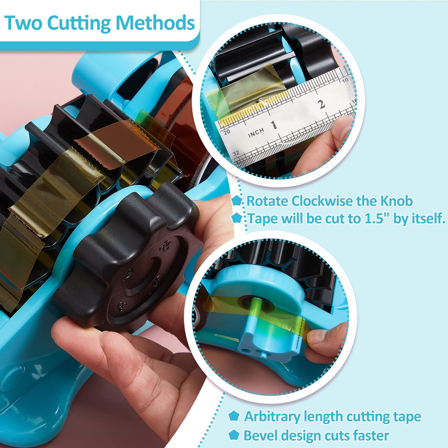 Multiple Roll Cut Heat Tape Cut Dispenser Resistant Sublimation Desk Dispenser