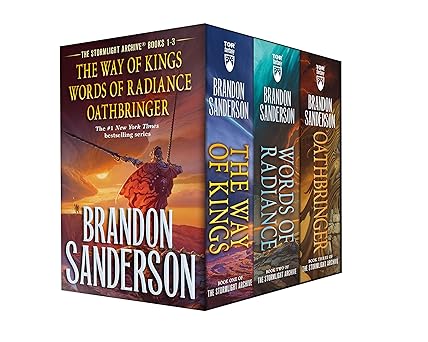 Stormlight Archive MM Boxed Set I, Books 1-3: The Way of Kings, Words of Radiance, Oathbringer (The Stormlight Archive)- paperback