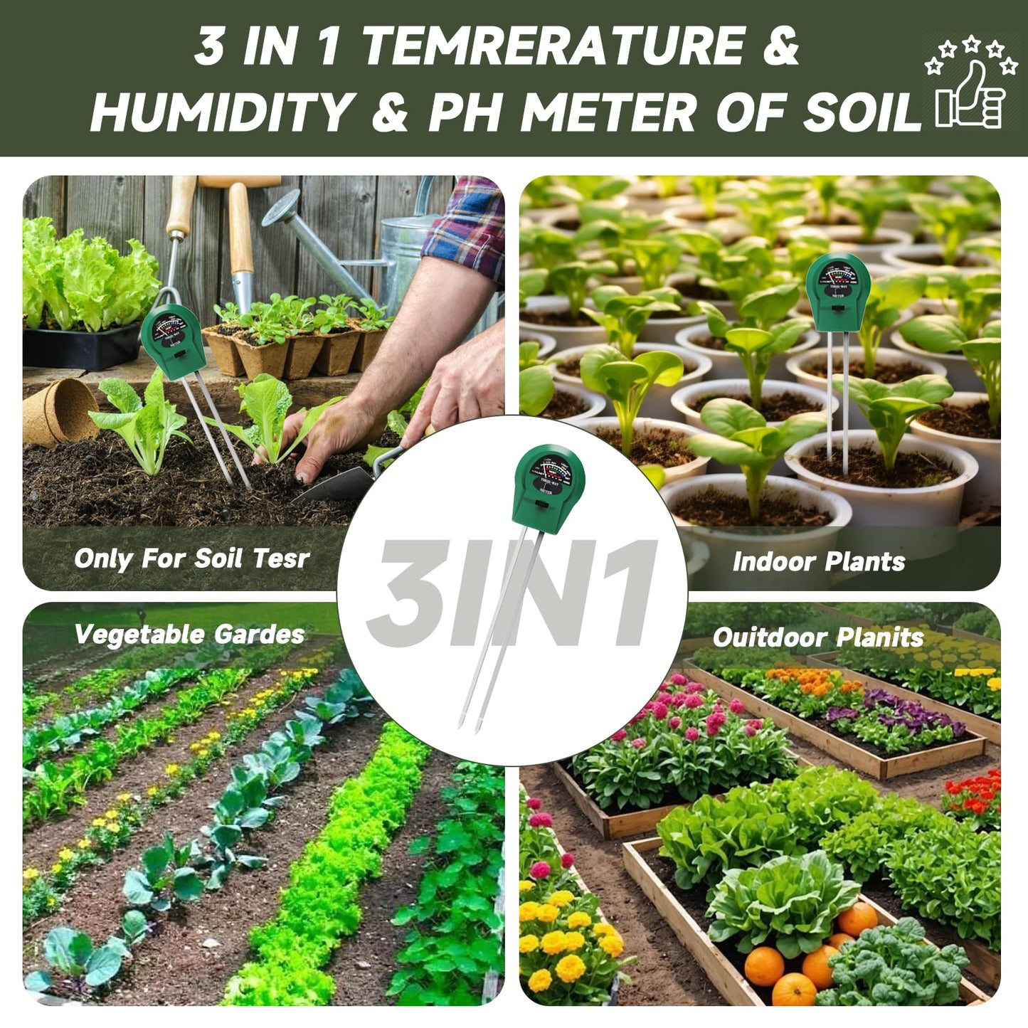 Self Watering Seed Starter Trays with High Humidity Domes, 2PCS