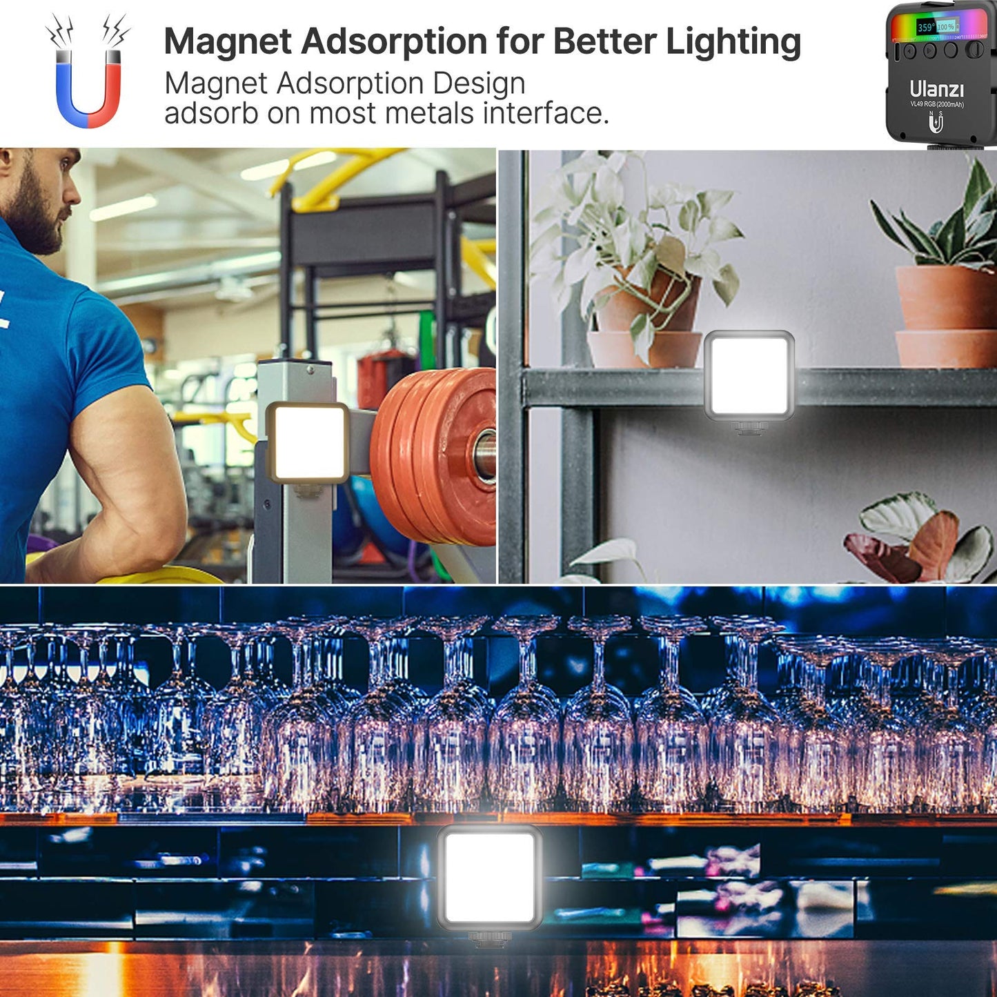 RGB Video Lights, LED Camera Light