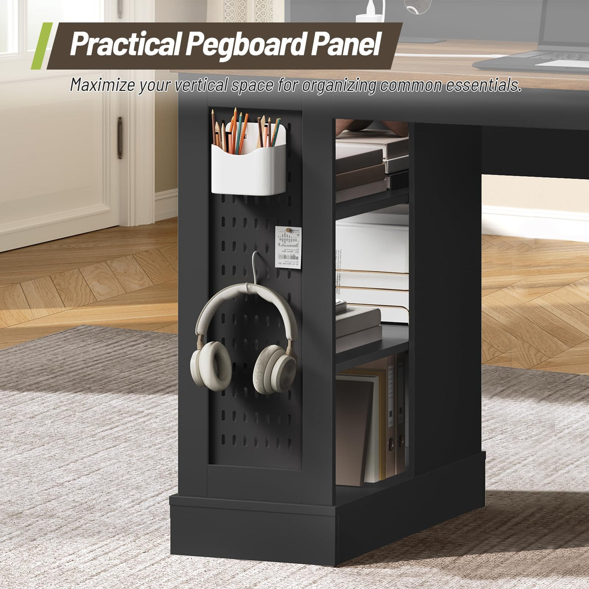 STHYTON 55-inch Farmhouse Desk with 2 Drawers