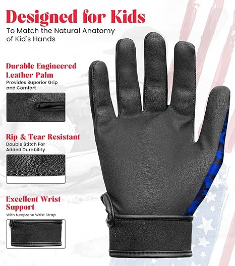 Youth Batting Gloves with Arm Sleeve