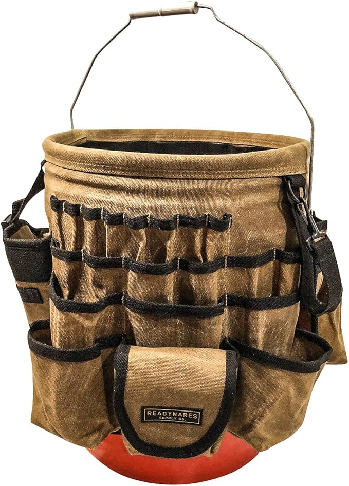 Waxed Canvas Tool Bucket Organizer- CTE