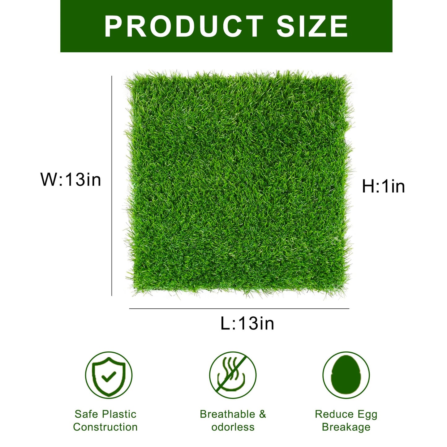 9 Pack Chicken Nesting Pads Reusable, TPU Material (13*13)