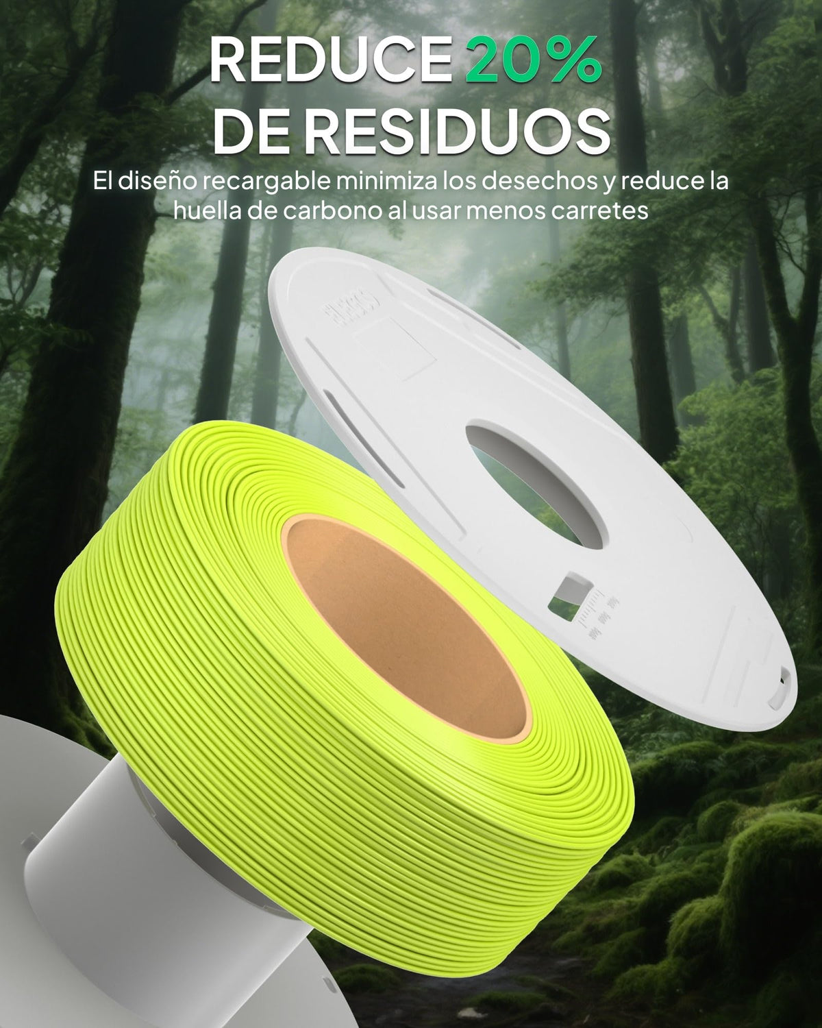 ELEGOO PLA Basic 3D Printer Filament Refill Filament 1.75mm 4KG 4 Colors, Pink, purple, yellow, turquoise Green