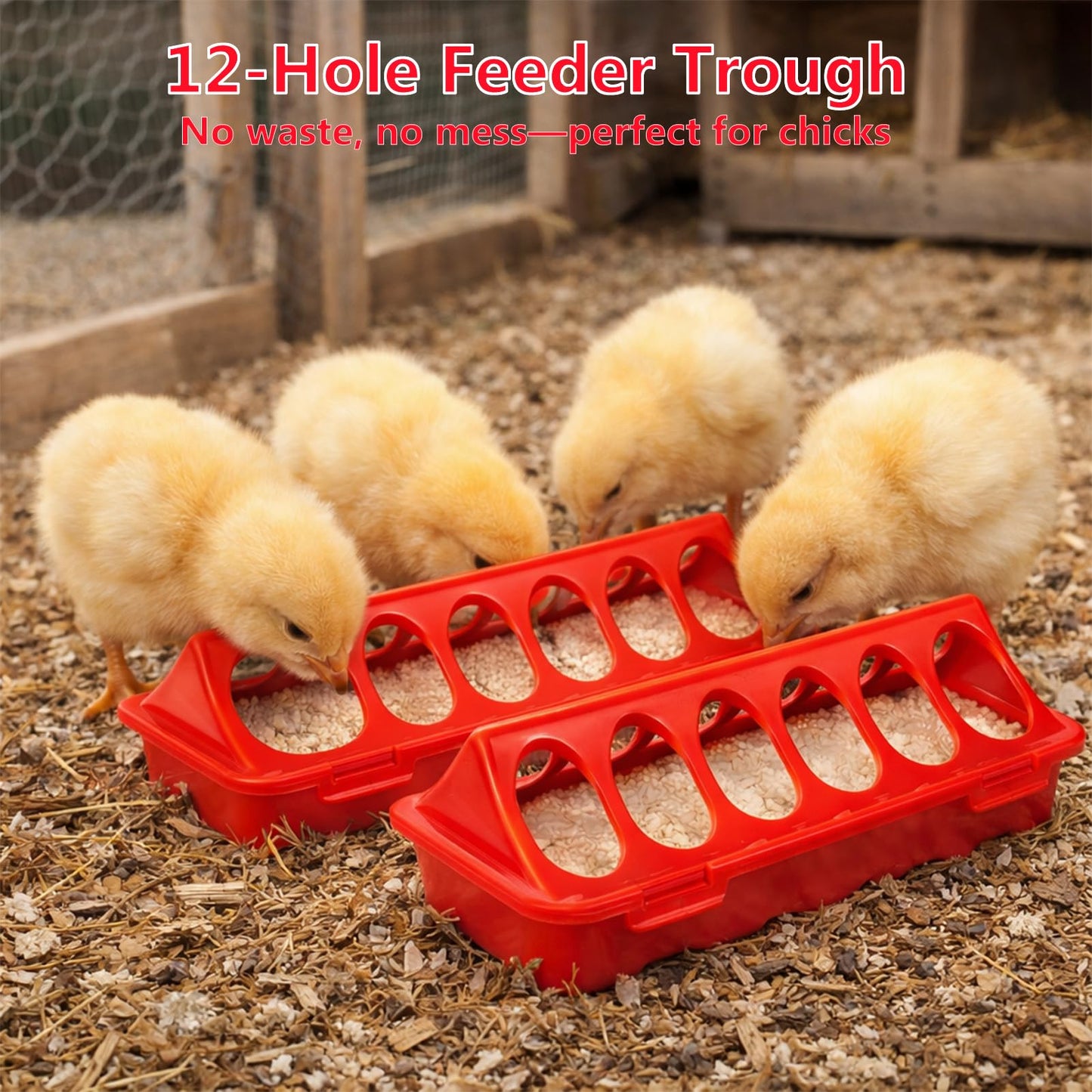 Chick Heat Lamp, 5 Pcs Chick Starter Kit with Chick Feeder and Waterer Set