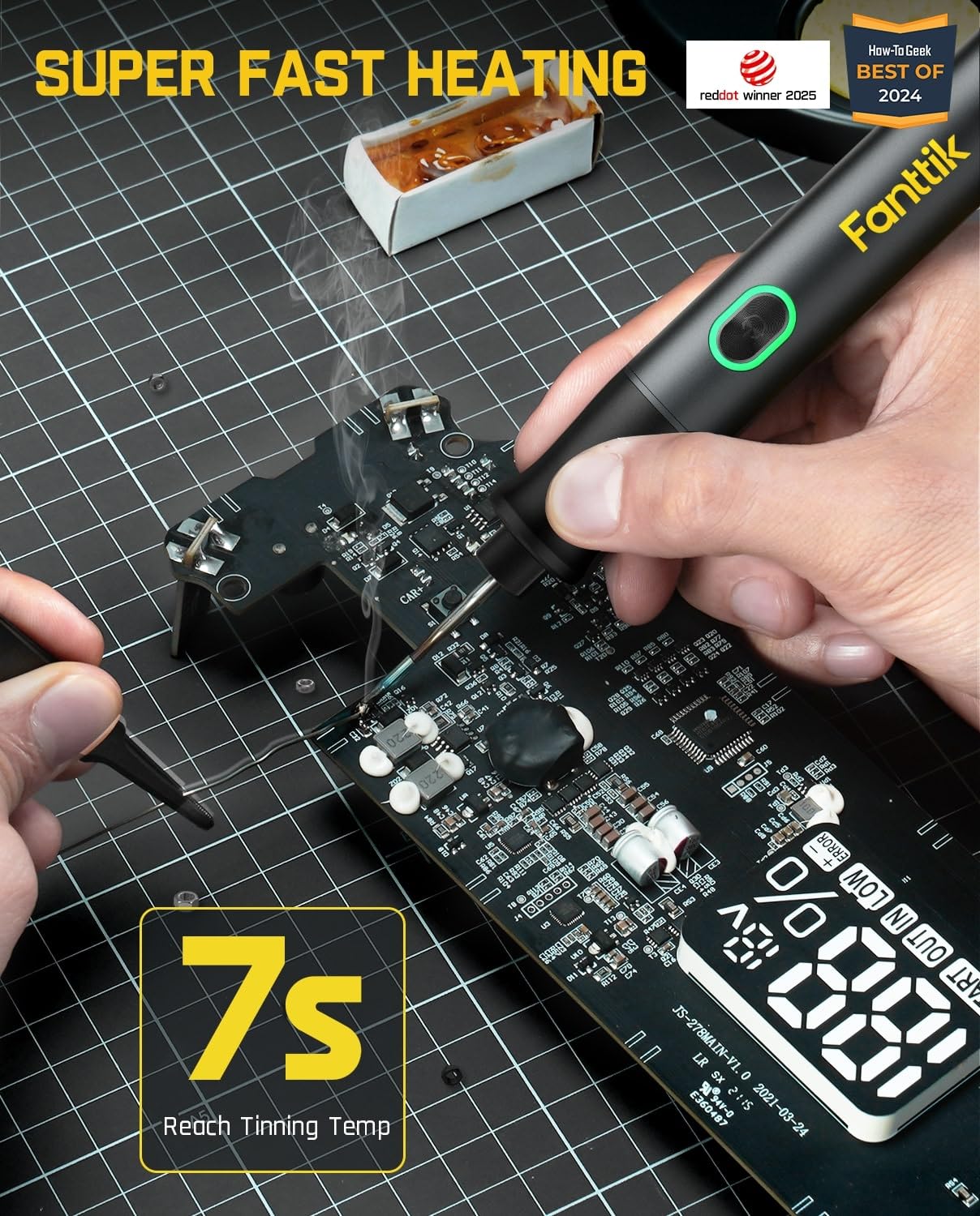 Fanttik T1 Max Soldering Iron Kit, Cordless Soldering Iron