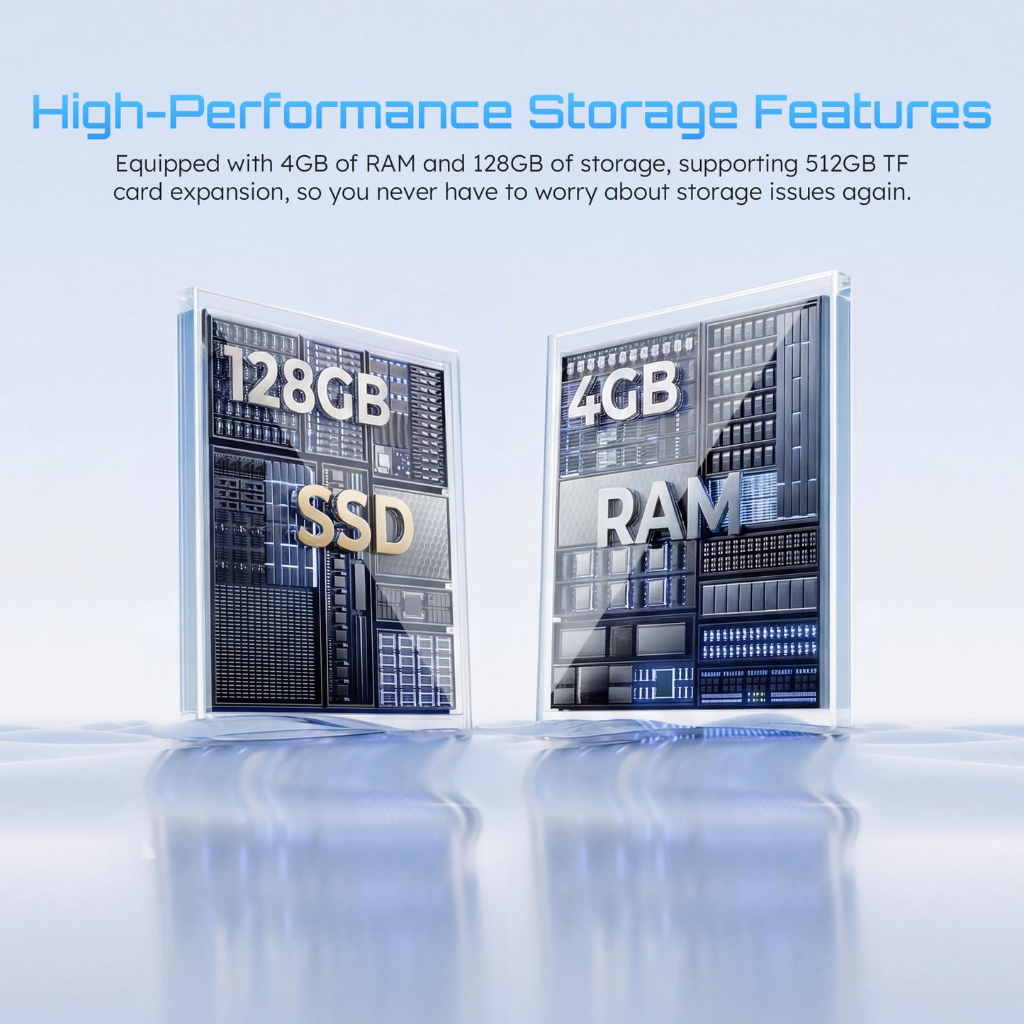 15.6" Laptop, 1-Year Office 365, 4GB RAM 128GB Storage Expandable to 512GB