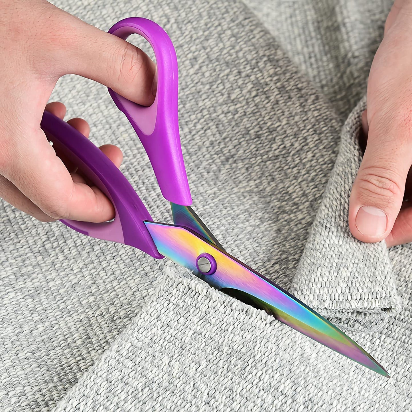 Craft Scissors Set of 3 Pack, Comfort Grip Handle, Purple