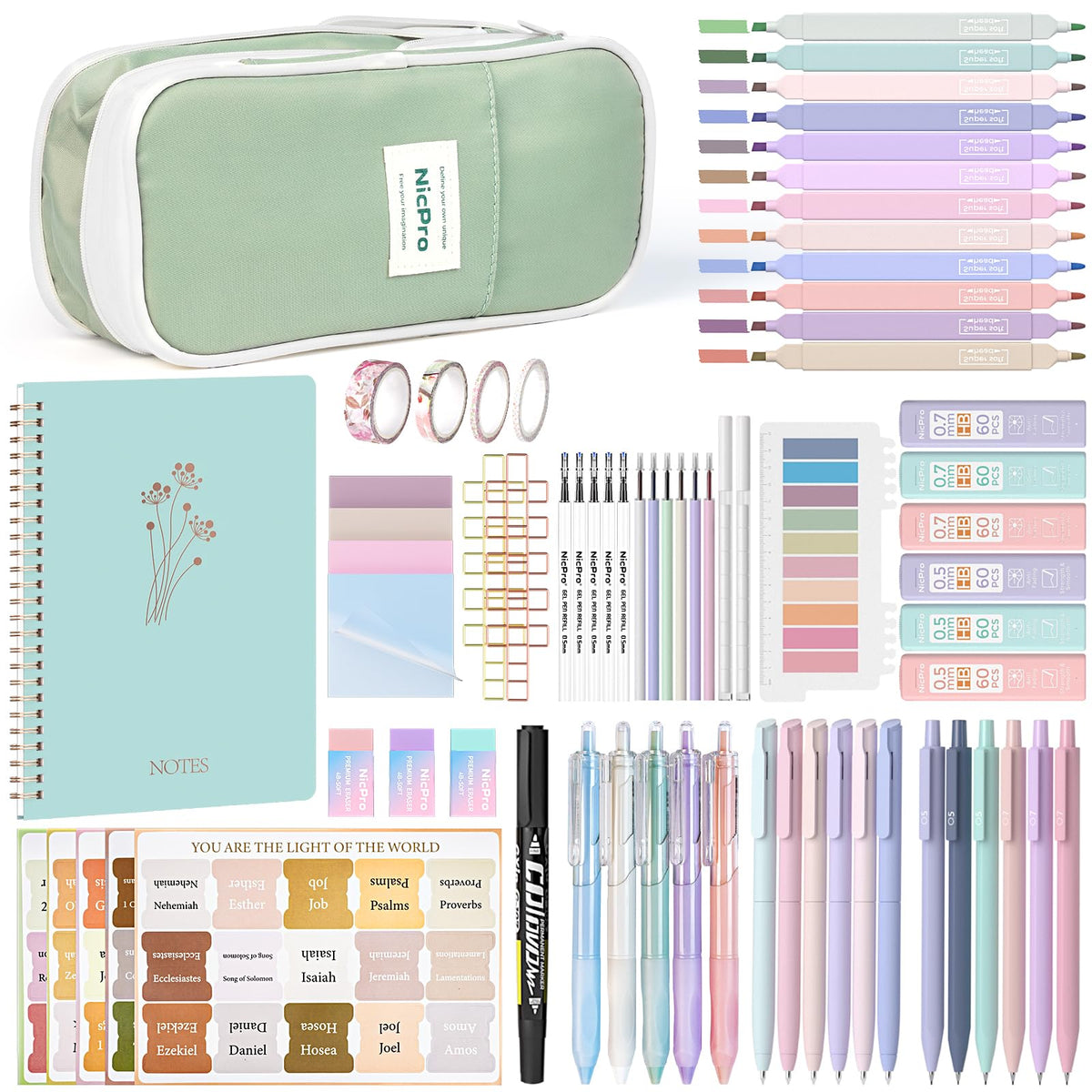 Nicpro 76PCS Study Supplies Journaling Kit