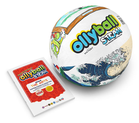 Ollyball STEM – Color-Your-Own Inflatable Art Ball with Learning Activities