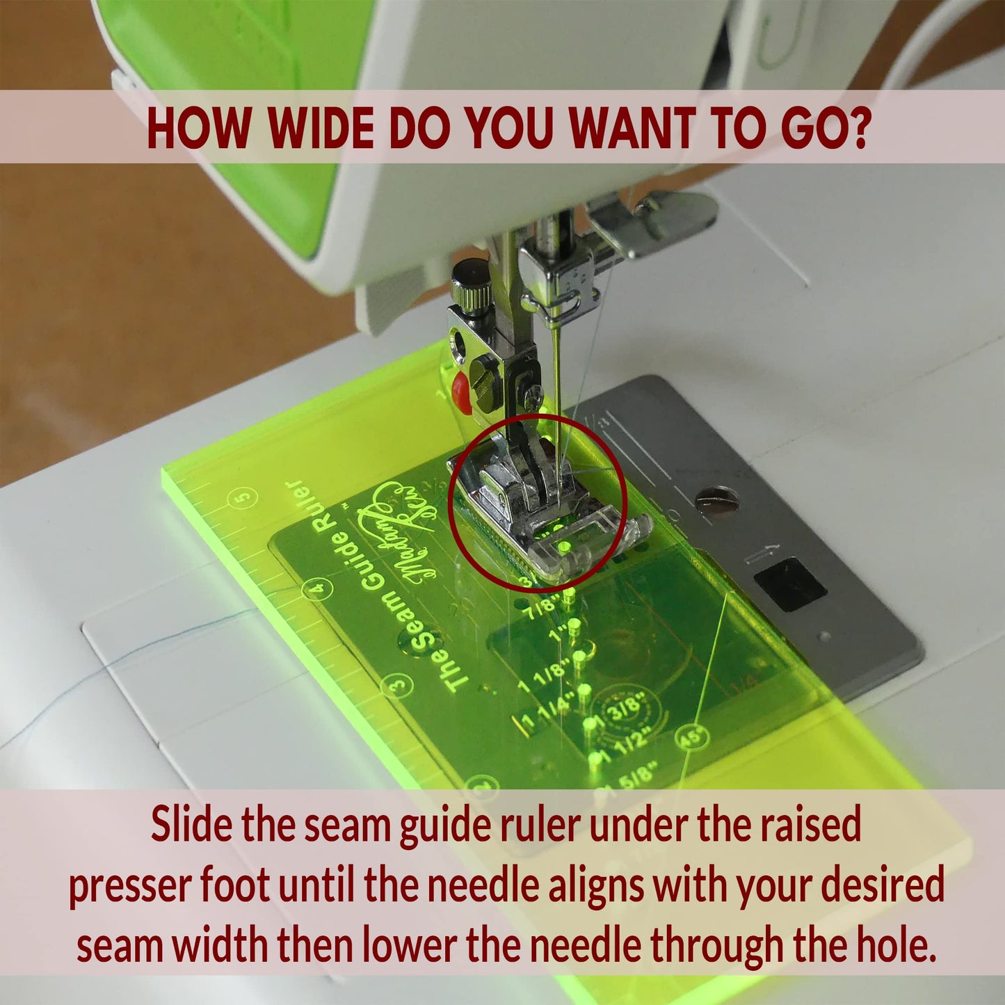 Madam Sew Seam Allowance Ruler and Magnetic Seam Guide