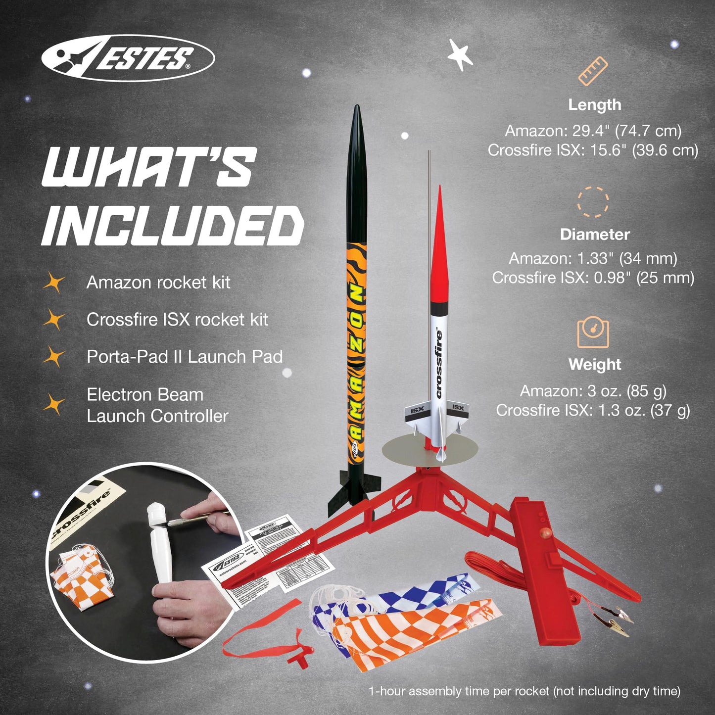 Estes 1469 Tandem X Rocket-Building Kit
