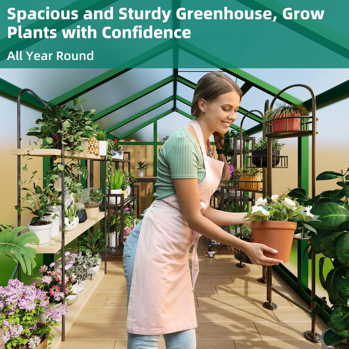 Garvee 6x10 FT Greenhouse Aluminum