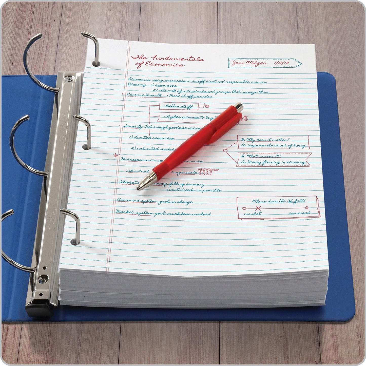 Oxford Loose Leaf Paper, 500 Sheets, College Rule