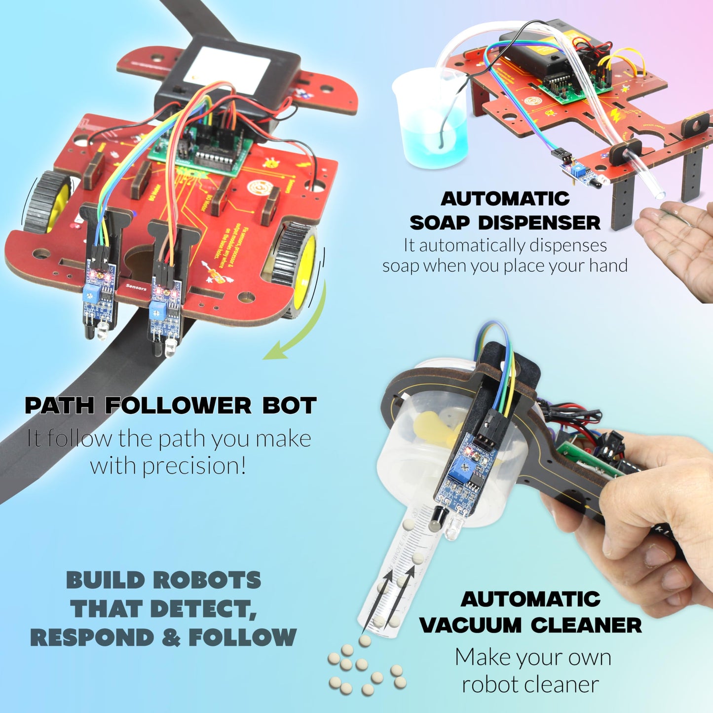 Butterfly Edufields 40 in 1 STEM Robotics Kits - Electronics Board & Sensors- 100+ Parts