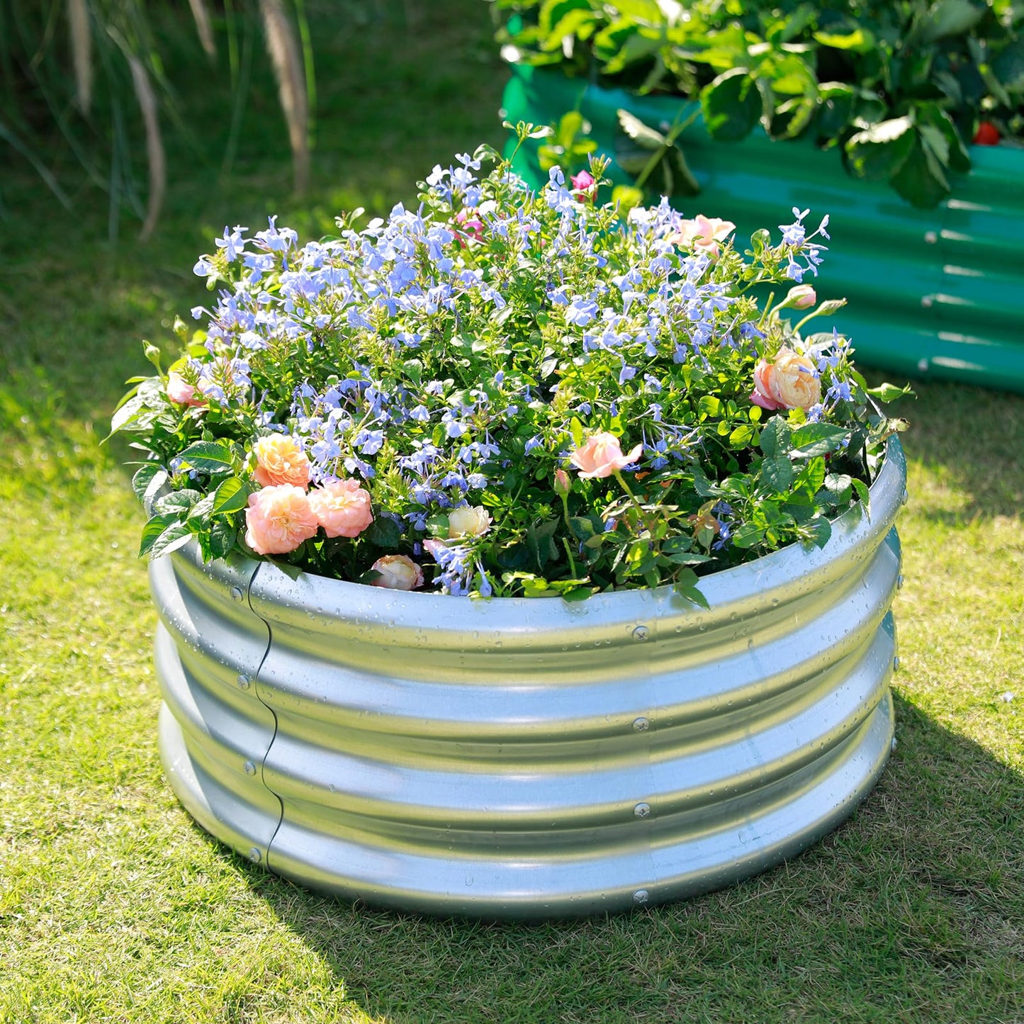 2 Pack 2×2×1ft Galvanized Raised Garden Bed