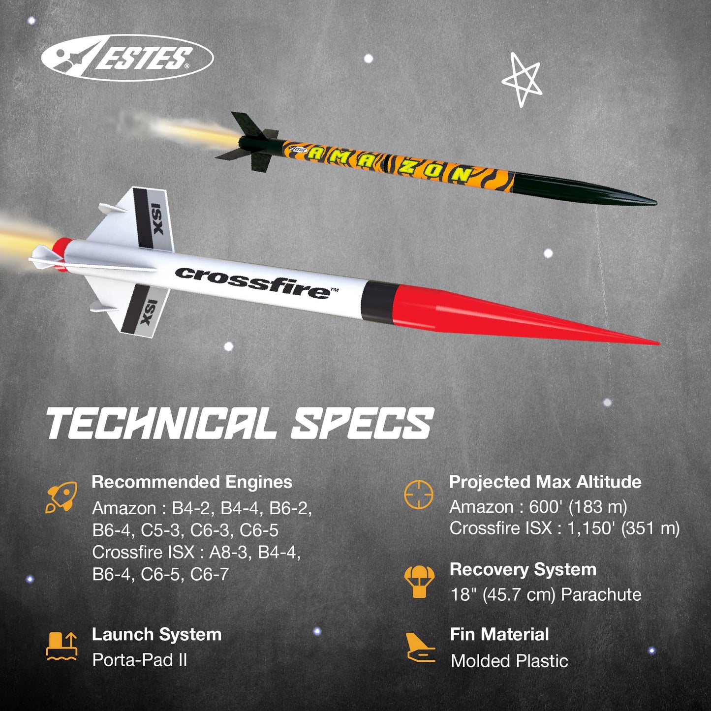Estes 1469 Tandem X Rocket-Building Kit