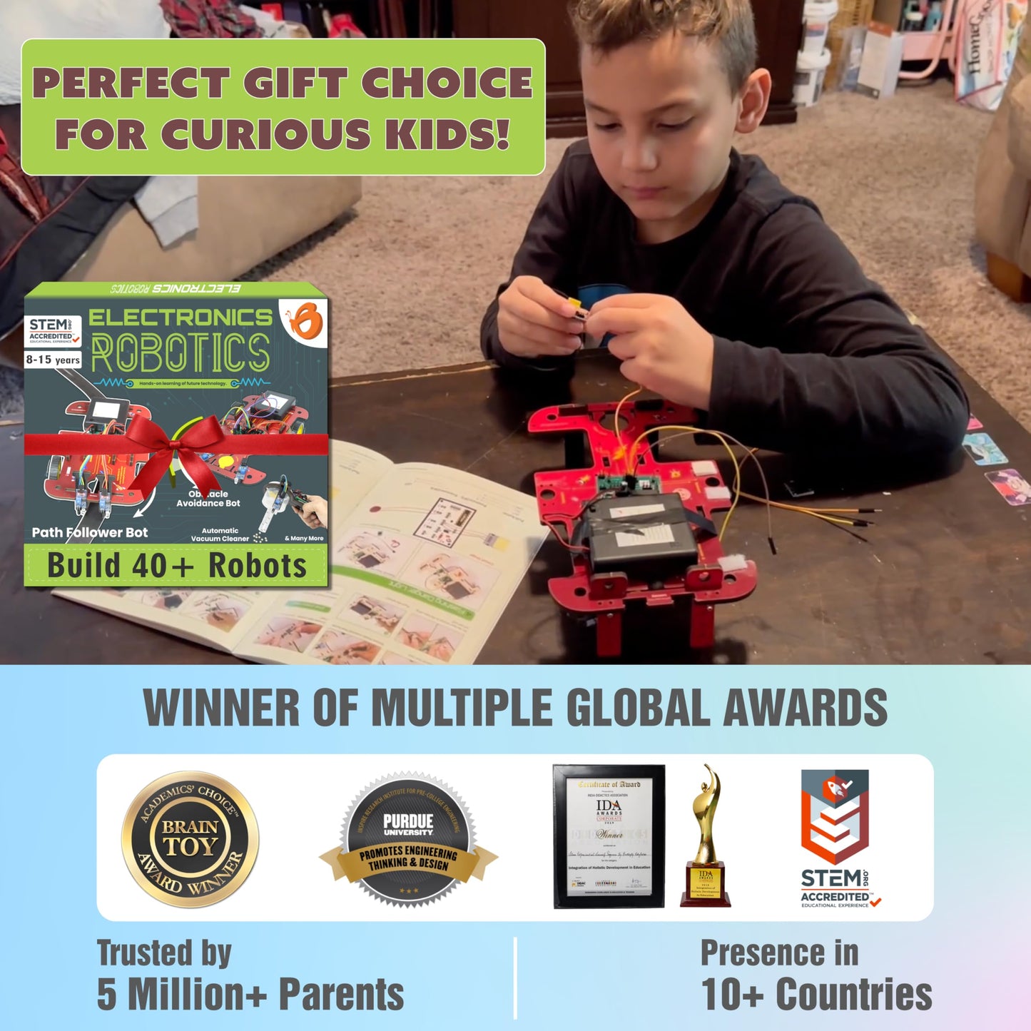 Butterfly Edufields 40 in 1 STEM Robotics Kits - Electronics Board & Sensors- 100+ Parts