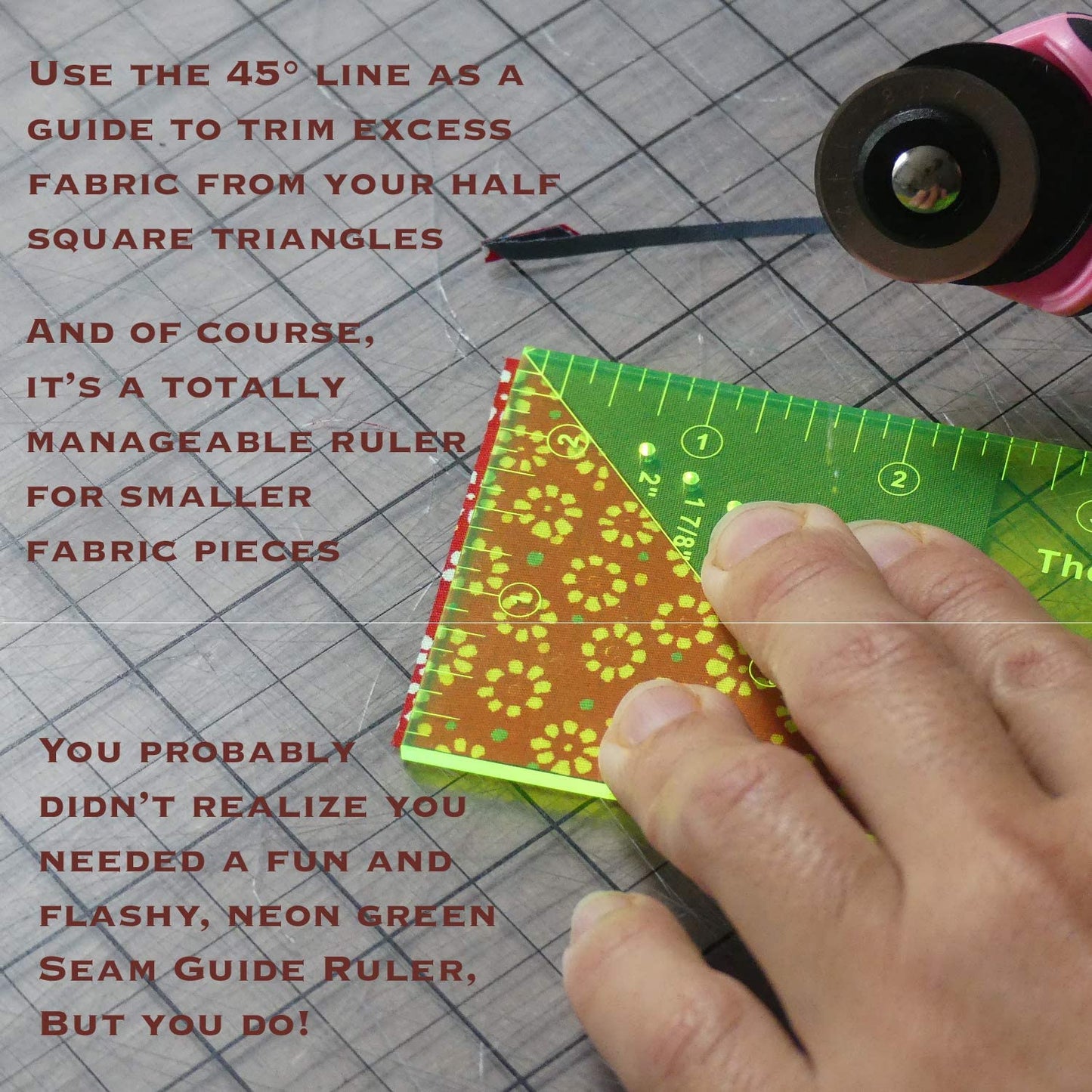 Madam Sew Seam Allowance Ruler and Magnetic Seam Guide