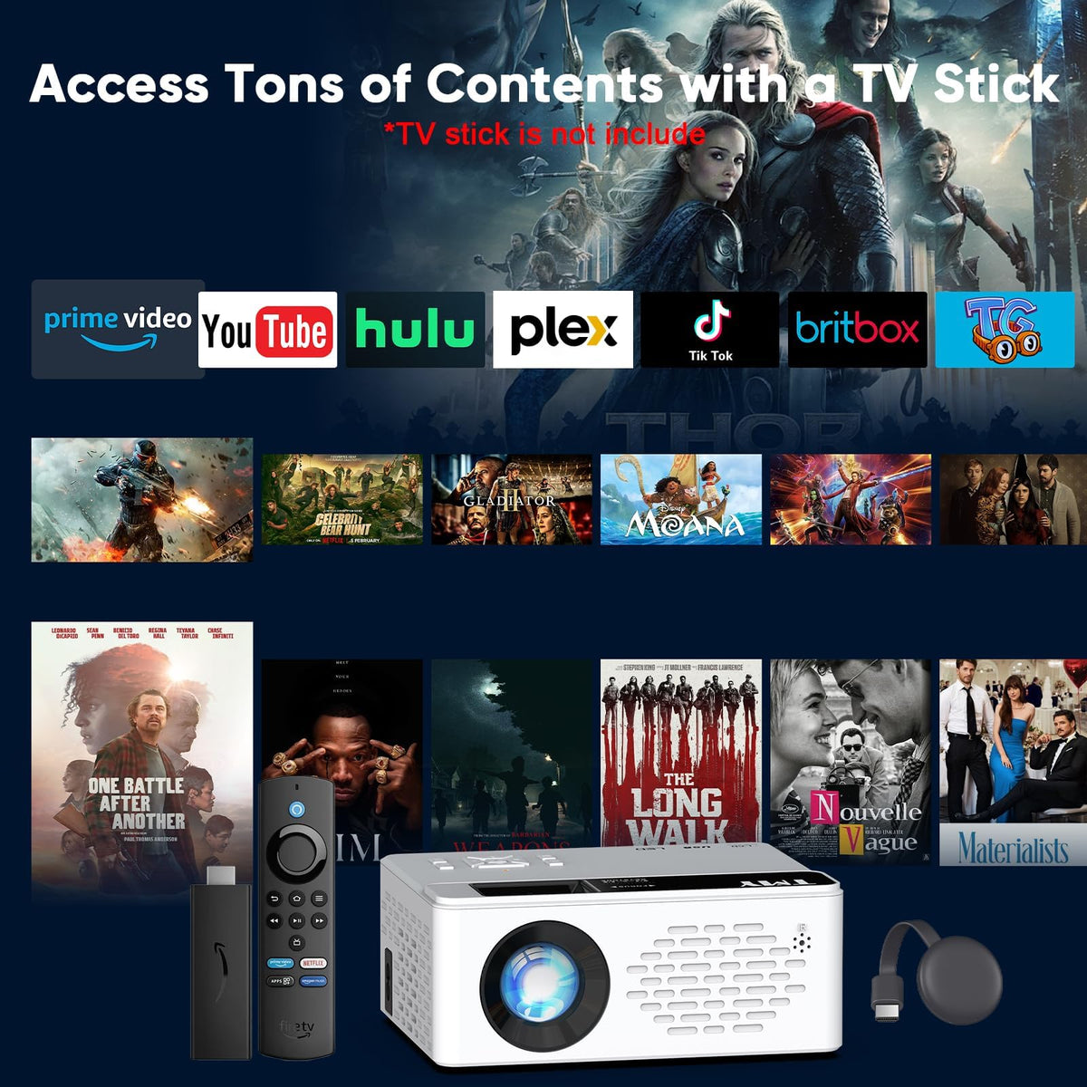 TMY 1080P Mini Portable Projector