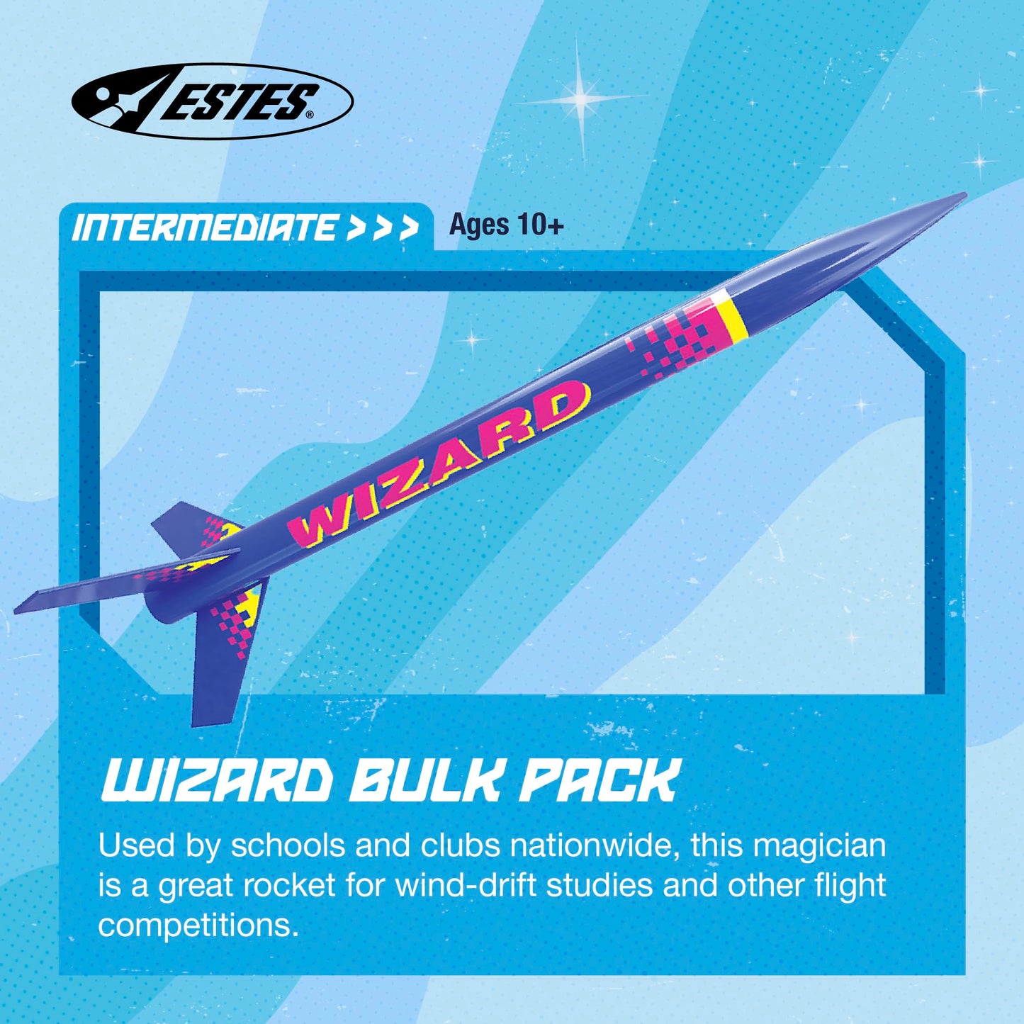 Estes 1754 Pack of 12 Wizard Rocket-Building Kits