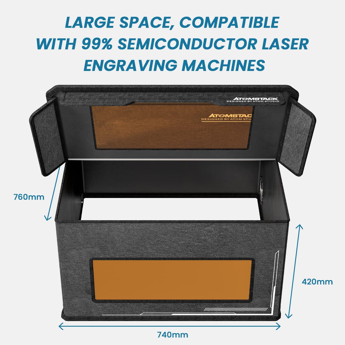 ATOMSTACK FB2 Laser Engraver Enclosure 30" X 29" X 17" exhaust